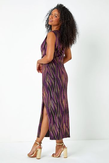 Petite metallic best sale dress