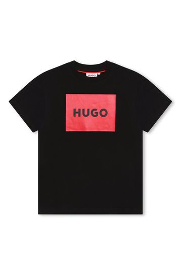 HUGO Logo Short Sleeve Black T-Shirt