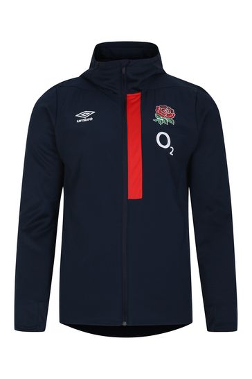 Umbro Blue Navy England Rugby Hooded Jacket