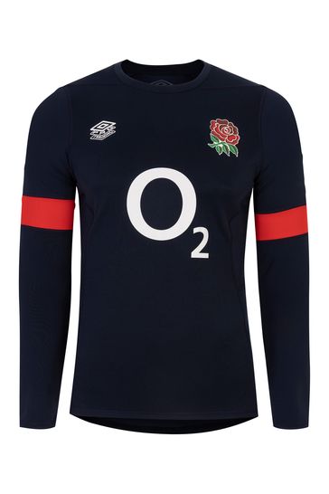 Umbro Blue England Contact Training Rugby Long Sleeve Jersey