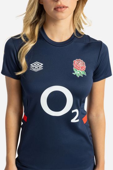 Umbro Blue Navy England Gym Rugby T-Shirt