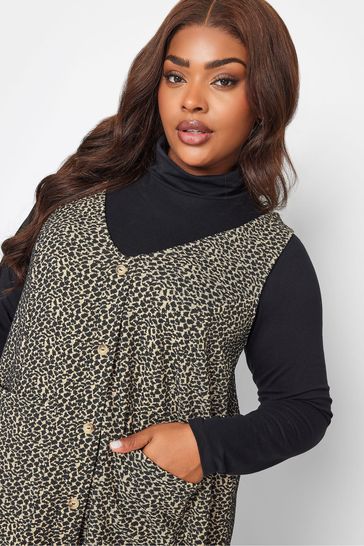 Black a store line pinafore dress