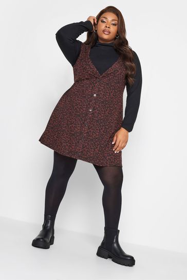 Button through pinafore dress shop