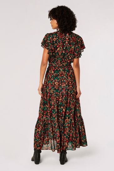 Ikat shop maxi dress