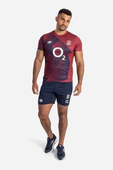 Umbro Red White England Warm Up Rugby Shirt