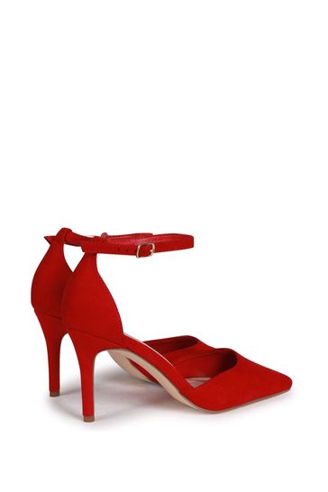 Buy Linzi Red Maci Stiletto Court Heels With Ankle Strap from Next