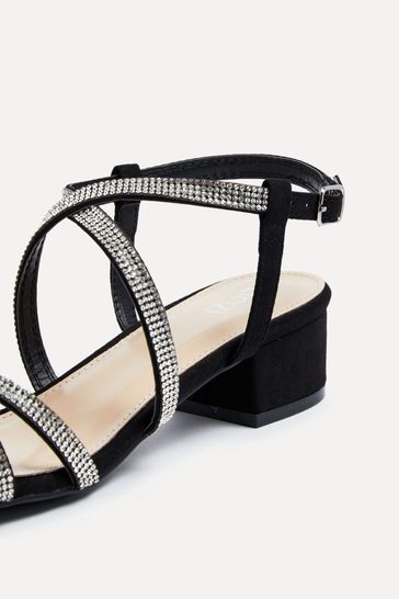 Diamante low heels shop