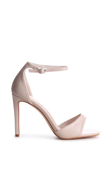 Buy Linzi Cream Elsa Barely There Heeled Sandals With Thin Front