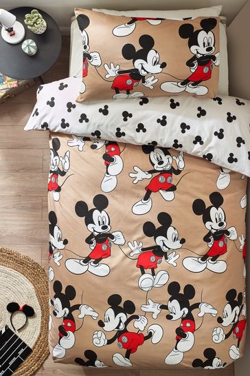 Mickey Mouse 100 Cotton Duvet Cover and Pillowcase Set