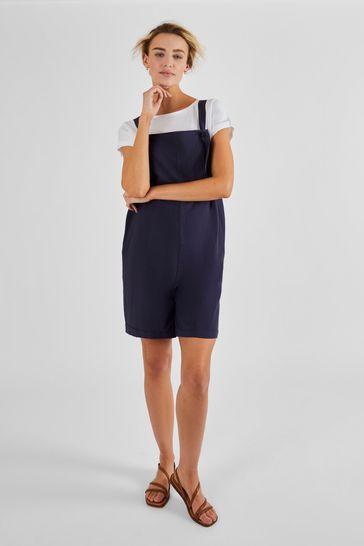 Navy linen dungarees clearance