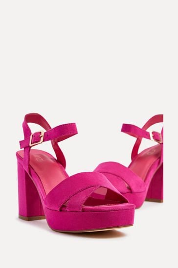 Buy Linzi Pink Verony Strappy Studded Block Heeled Sandals from