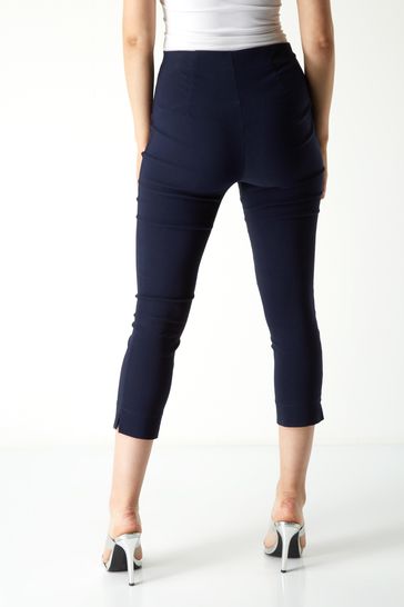 Blue capri trousers on sale