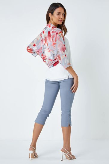 Buy Roman Floral Print Chiffon Bolero Jacket from the Laura Ashley