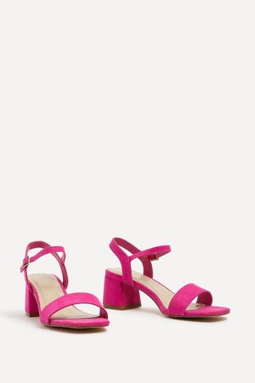 Buy Linzi Pink Darcie Low Chunky Block Heeled Sandals from Next USA