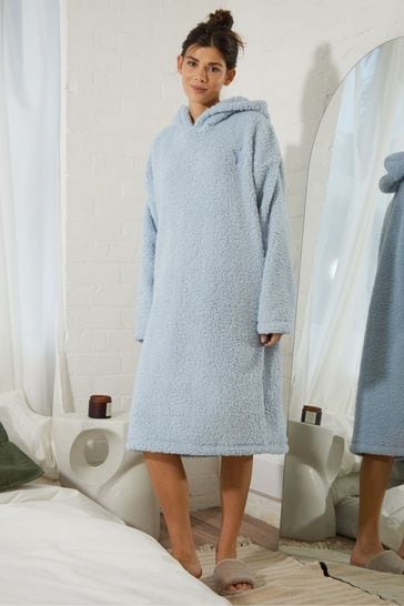 Threadbare Blue Cosy Oversized Blanket Hoodie