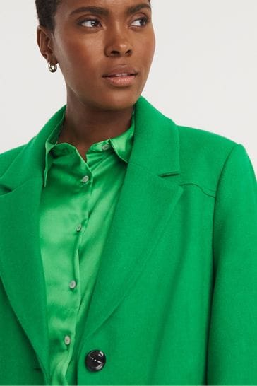 Lime green wool coat hot sale