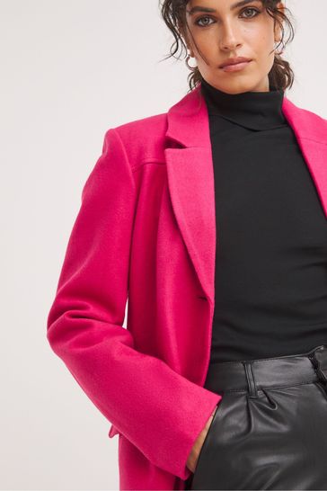 Pink store crombie coat