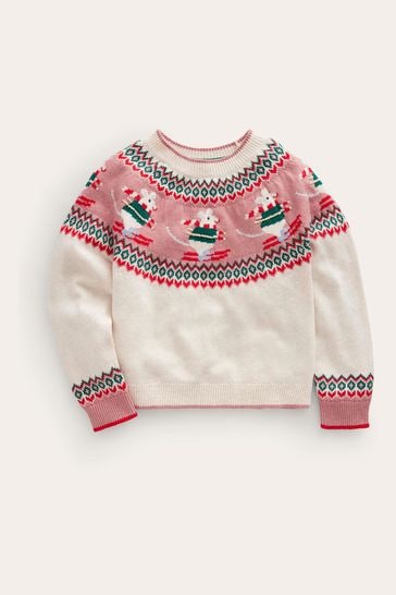 Boden girls christmas jumper discount