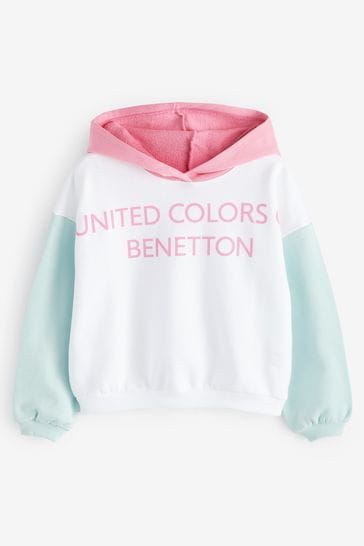 Benetton Girls Pink Sweater Hoodie