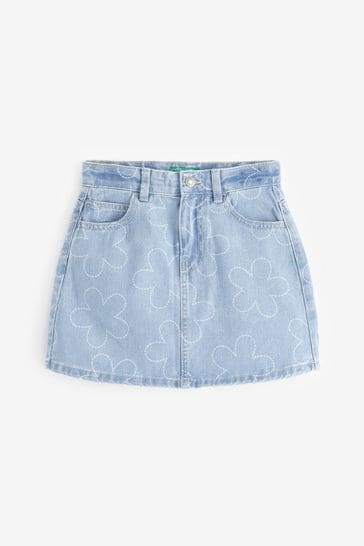 Benetton Girls Light Blue Shorts