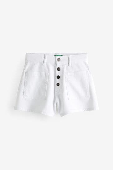 Benetton Girls Cream Shorts