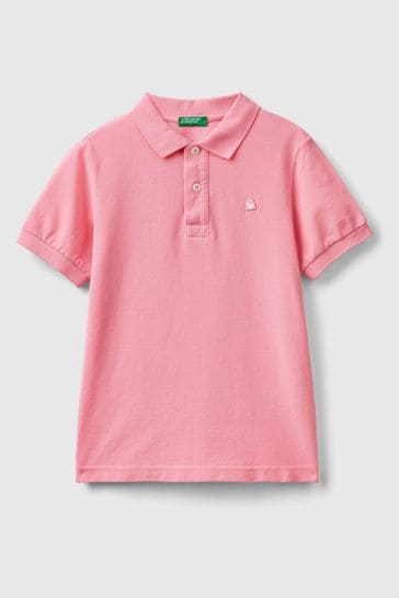 Benetton Boys Pink Polo Shirt