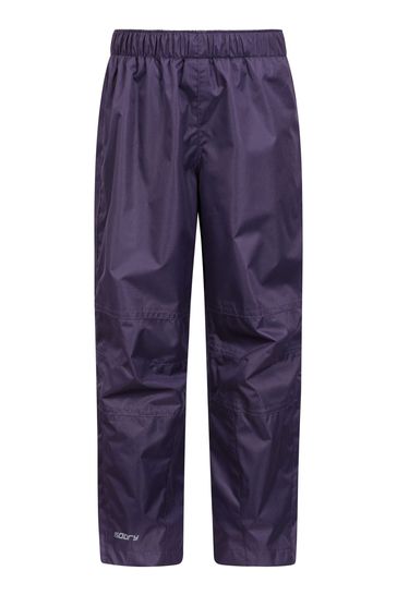 Mountain Warehouse Purple Kids Spray Waterproof Trousers