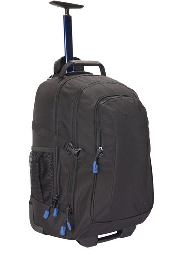 Mountain Warehouse Black Voyager 35L Wheelie Rucksack Bag