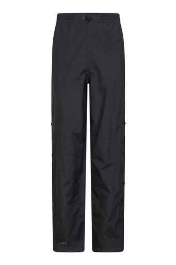 Mountain Warehouse Black Downpour Mens Waterproof Trousers - Short Length
