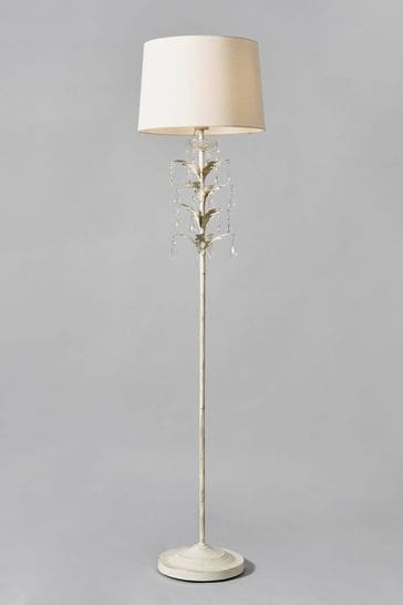 BHS Gold/Cream Paisley Floor Lamp