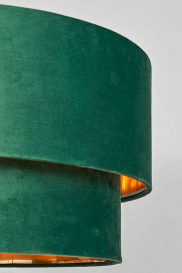 BHS Green Velvet Shade Ceiling Light