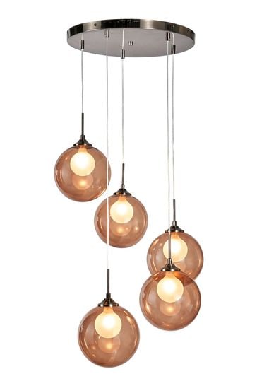 BHS Brass Peatrice 5 Cluster Ceiling Light