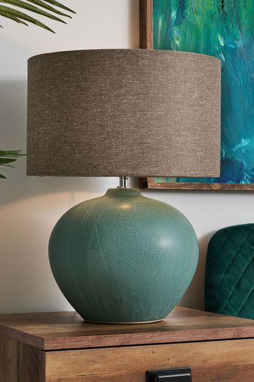 BHS Green Joules Reactive Glaze Ceramic Table Lamp