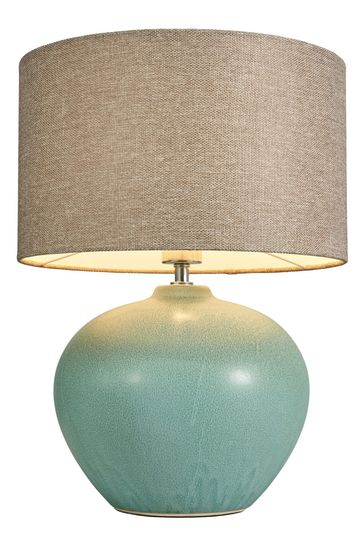BHS Green Joules Reactive Glaze Ceramic Table Lamp