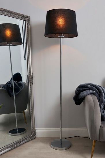 BHS Black Chrome Mira Touch Floor Lamp