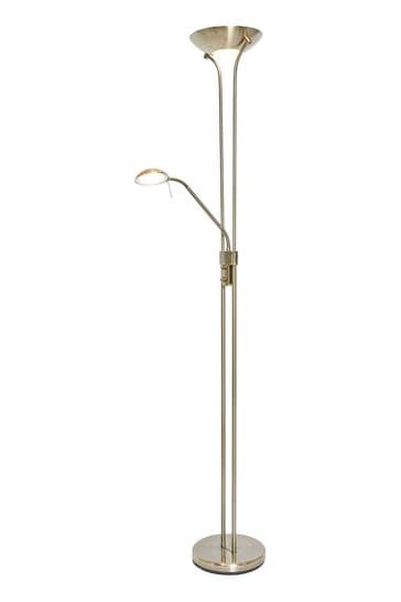 BHS Antique Brass LED Mother & Child Floor Lamp