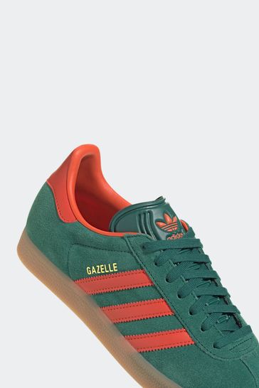 Adidas gazelle mens dark green hot sale