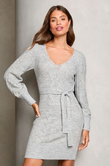 Knit dress v neck deals