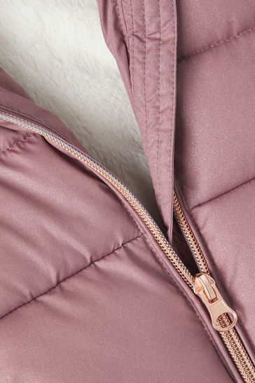 Pink glitter 2025 coat