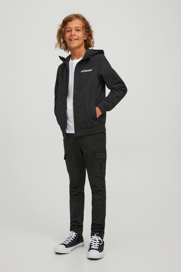 Buy JACK JONES Black Hooded Bomber Jacket from Next Canada
