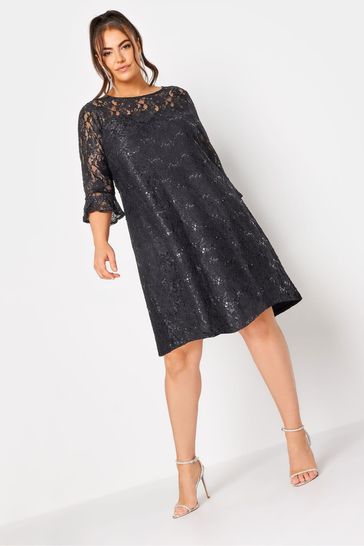 Buy Black Yours Curve Sweetheart Lace Swing Dress from Next Germany