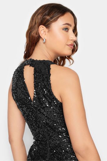 Buy Long Tall Sally Black Halter Neck Sequin Jumpsuit from Next