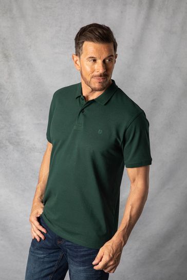 Buy Lakeland Clothing Green Short Sleeve Cotton Pique Polo Shirt