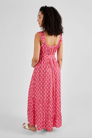 Buy JoJo Maman Bebe Pink Batik Print Flutter Sleeve Maternity Maxi Dress from Next Bahrain