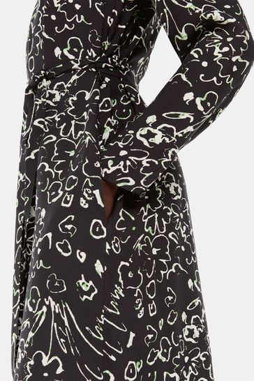 Whistles black store wrap dress