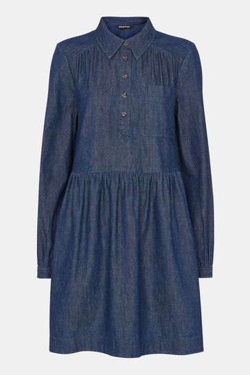 Whistles blue shirt dress clearance