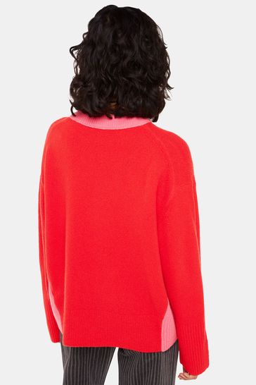 Buy Whistles Red Colourblock Crew Neck Knit Jumper from Next Canada