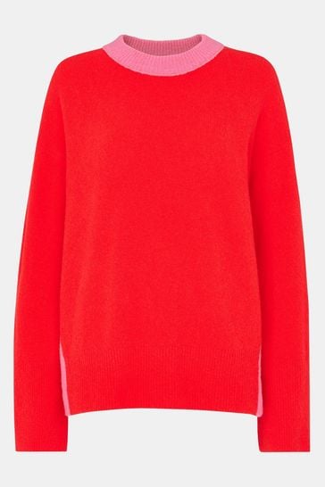 Red crew hotsell neck sweater