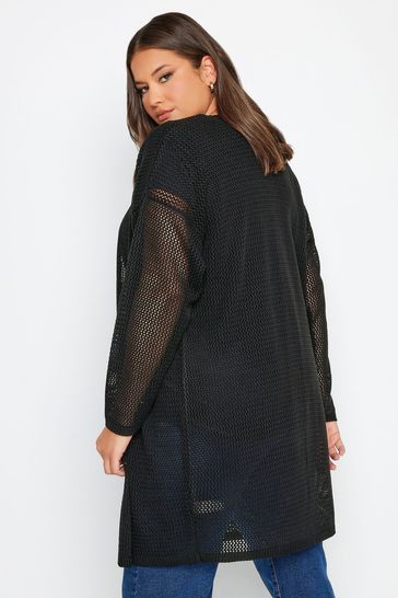 Mesh cardigan black clearance