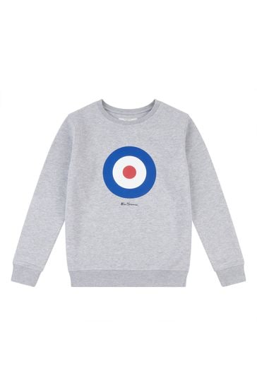 Ben Sherman Boys Blue Target Crew Neck Sweatshirt